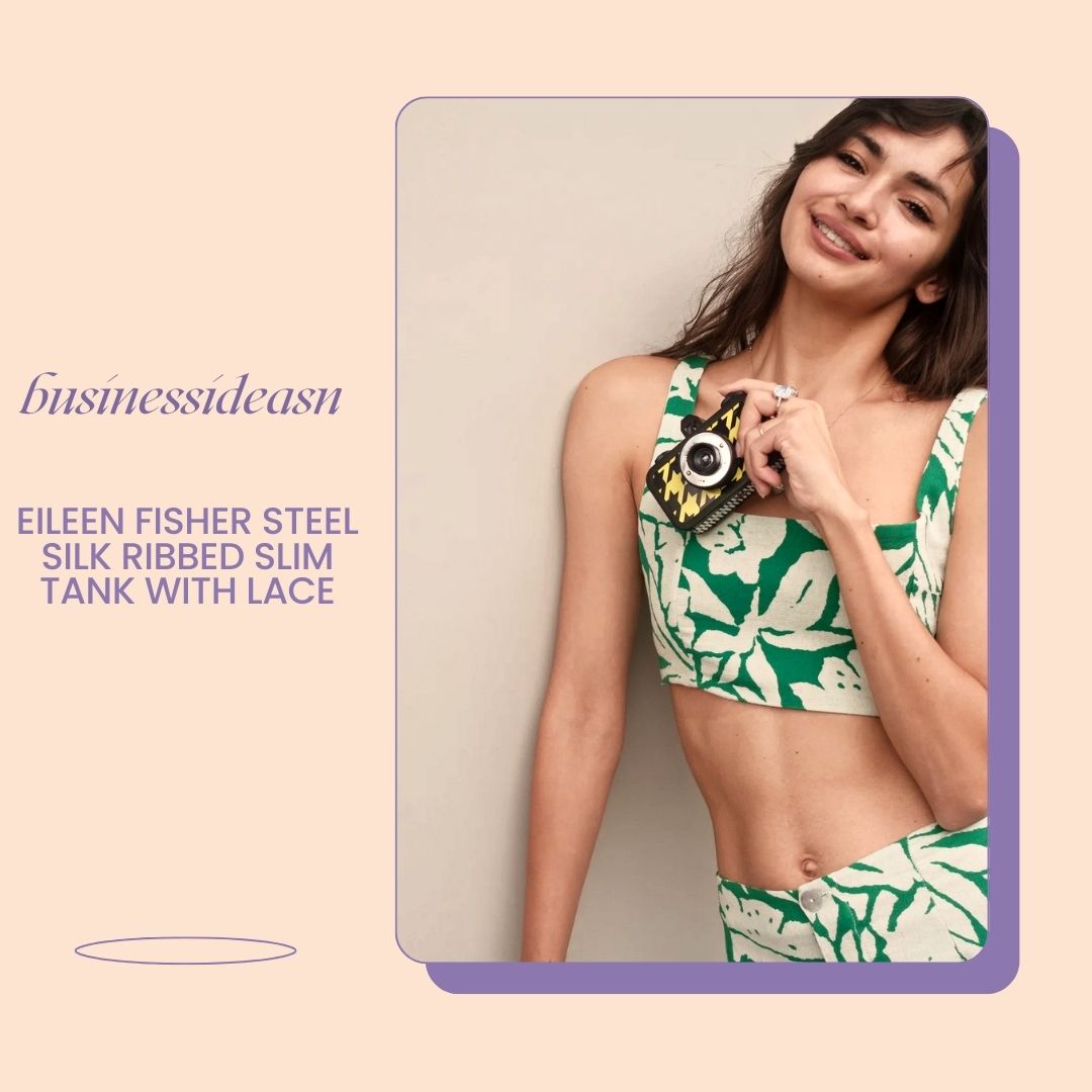 Eileen Fish Steel Slim Tank With Lace | businessideasn